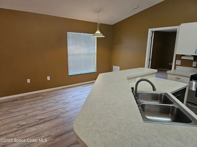 an empty room with closet