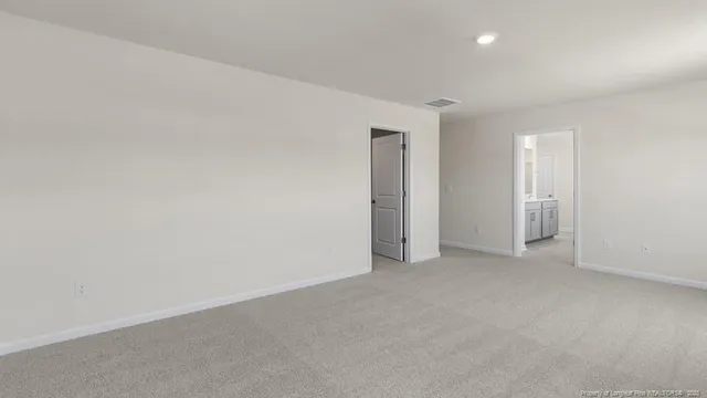 an empty room with an entryway