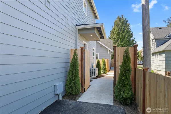 a view of a house with a wooden door