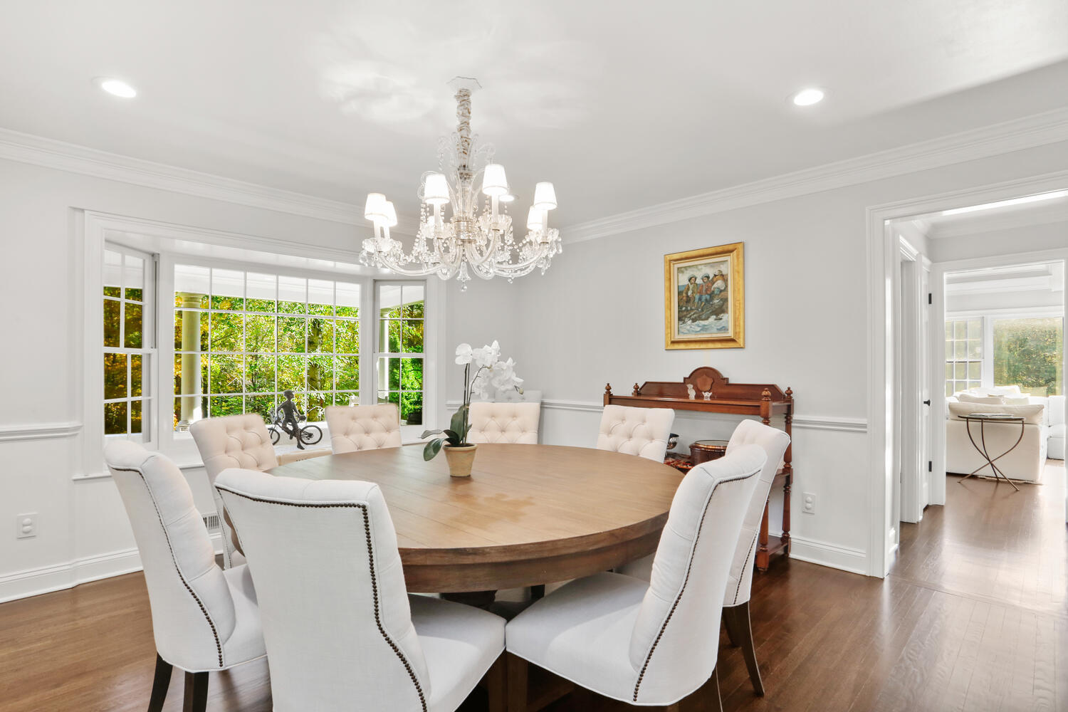 182 Deep Valley Road New Canaan, CT 06840 - Photo 10 of 34 a view of a dining room with furniture window and wooden floor