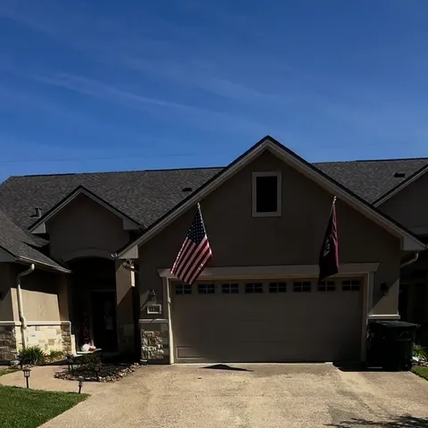 a front view of a house