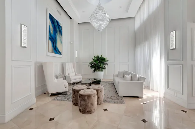 a view of swimming pool from a balcony