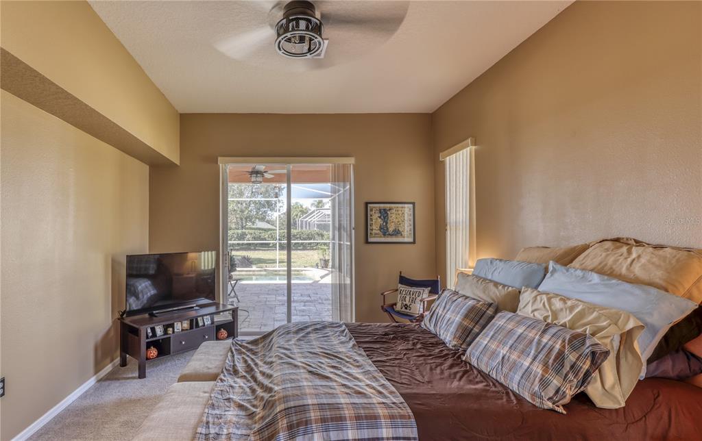 3473 Conifer Loop Spring Hill, FL 34609 - Photo 12 of 33 a bedroom with a bed and a television