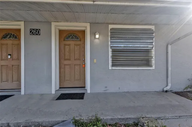 a view of front door