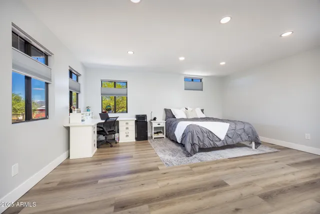 a living room with furniture and a couch