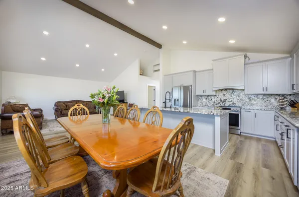 a kitchen with lots of counter top space