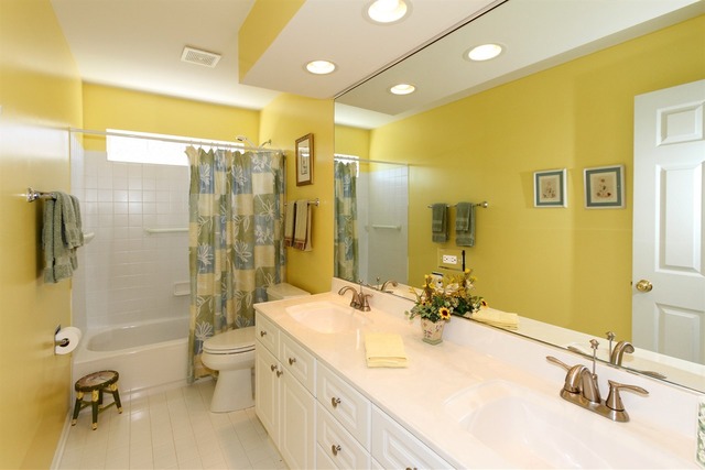 409 Inverness Drive Gurnee, IL 60031 - Photo 21 of 25 a bathroom with a double vanity sink toilet mirror and shower