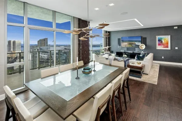 a view of a city from a terrace