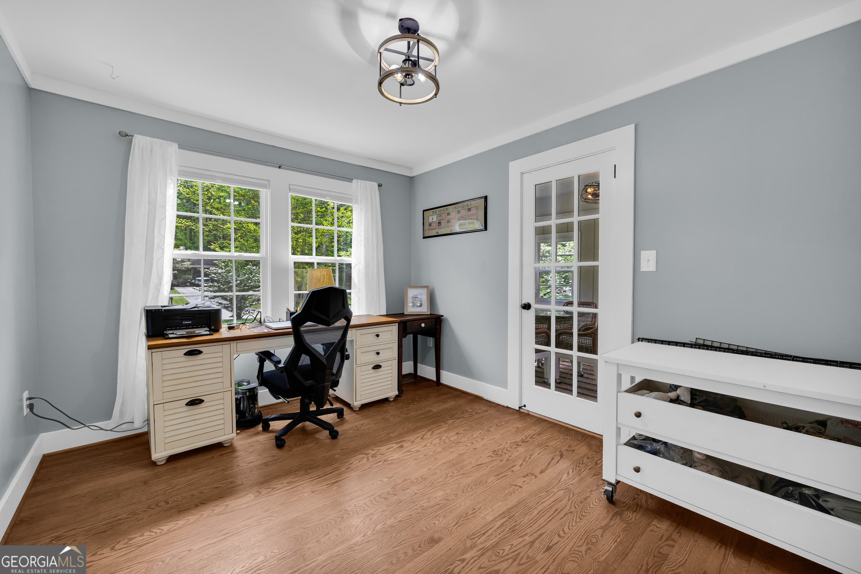 261 Oak Valley Road Toccoa, GA 30577 - Photo 20 of 52 a view of a workspace with furniture and a window