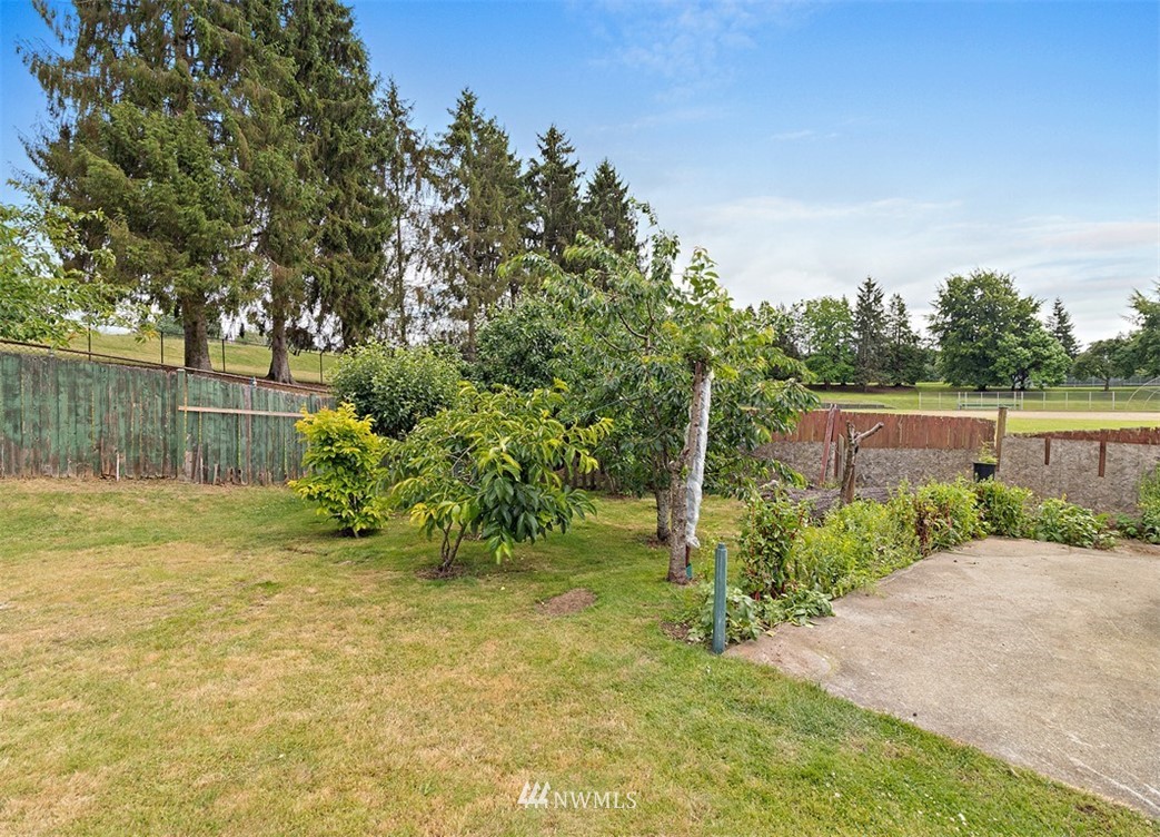 2619 Northeast 9th Street Renton, WA 98056 - Photo 22 of 25 a view of a backyard with plants and large trees