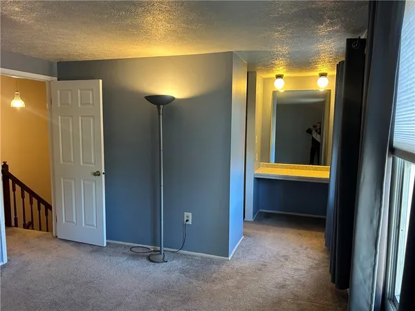 a view of elevator and hallway