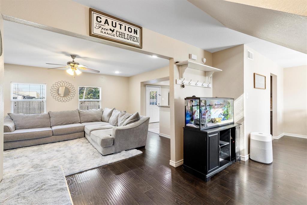 511 Via Corona Mesquite, TX 75150 - Photo 1 of 1 a living room with furniture and wooden floor