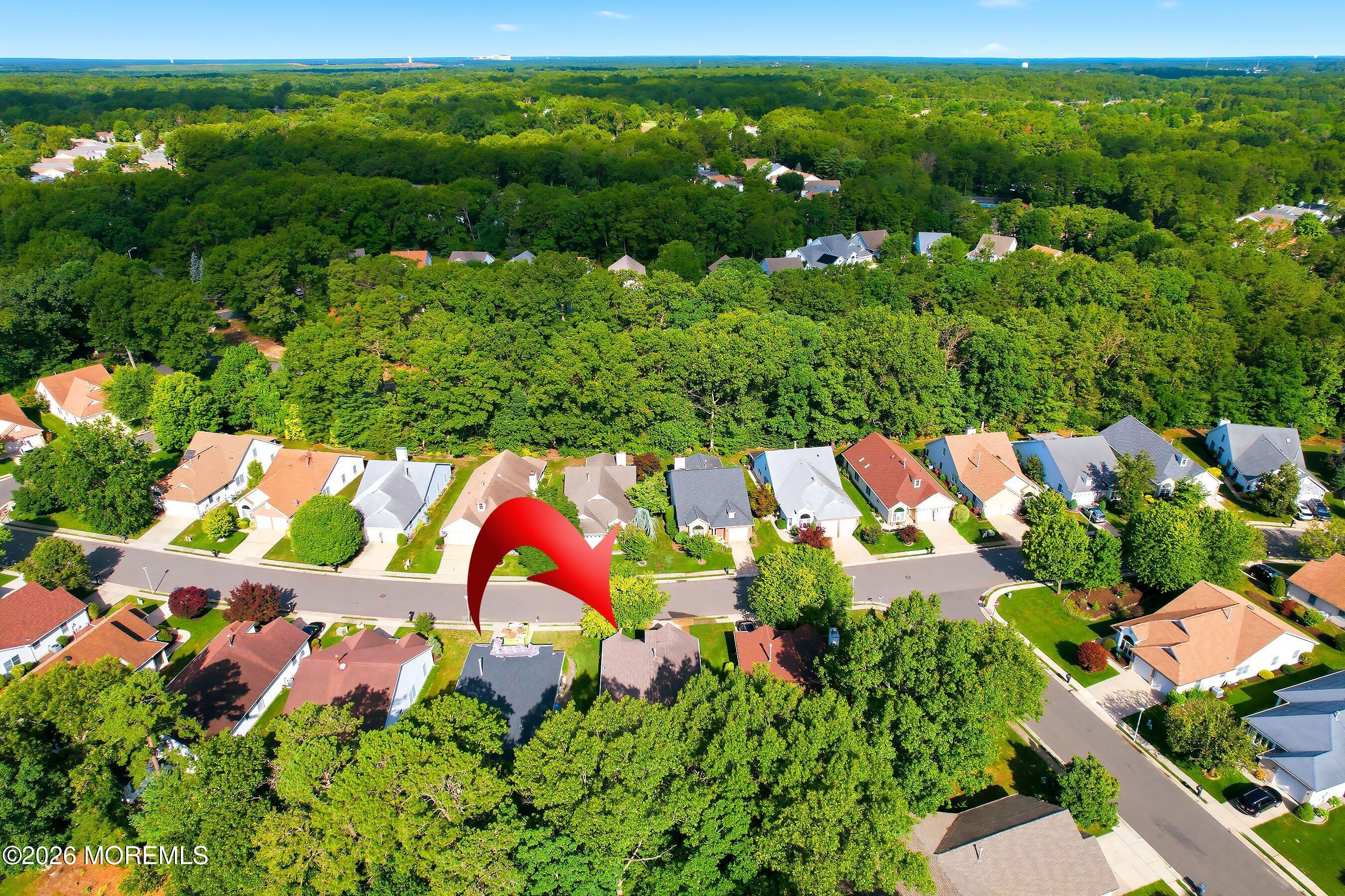 1579 Goldspire Road Toms River, NJ 08755 - Photo 31 of 43 22-Rear Aerial with Arrow