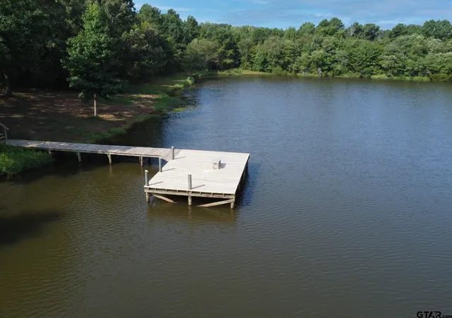 a view of a lake with a mountain view