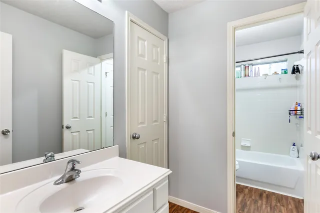 a bathroom with a sink and a bathtub