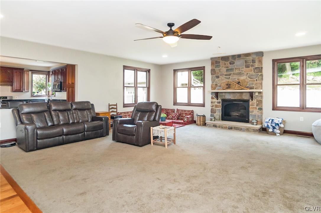 870 Stagecoach Road West Lehighton, PA 18235 - Photo 15 of 50 a living room with furniture window and a fireplace
