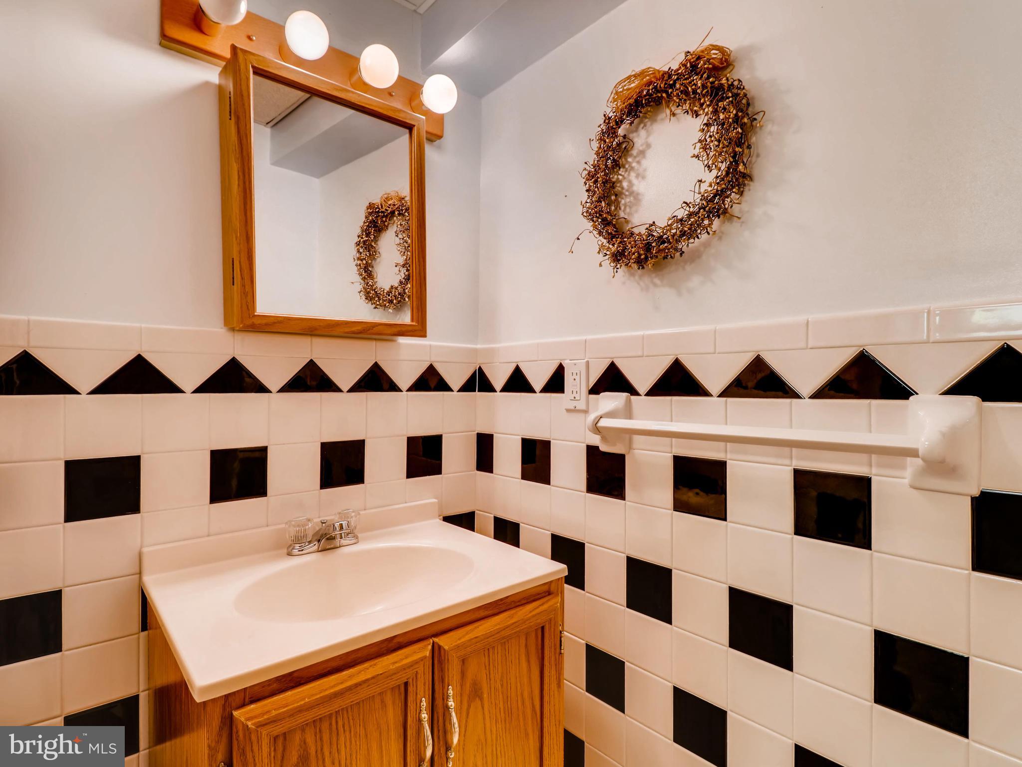 2207 Graythorn Road Baltimore, MD 21220 - Photo 27 of 30 a bathroom with a sink a mirror a shower and a mirror