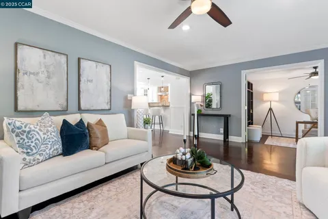 a workspace with furniture and a window