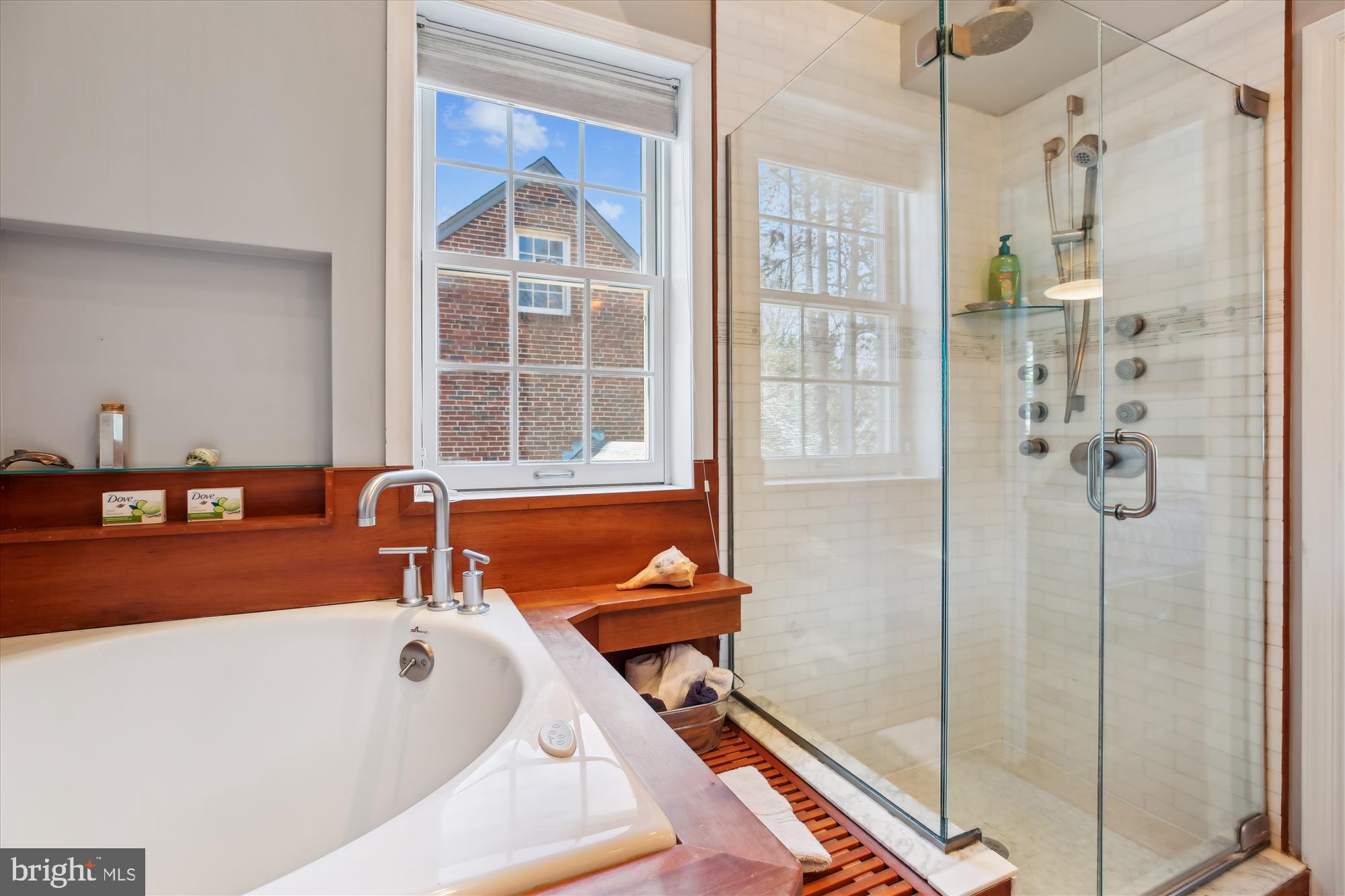 3530 Quesada Street Northwest Washington, DC 20015 - Photo 23 of 54 a bathroom with a tub sink and shower