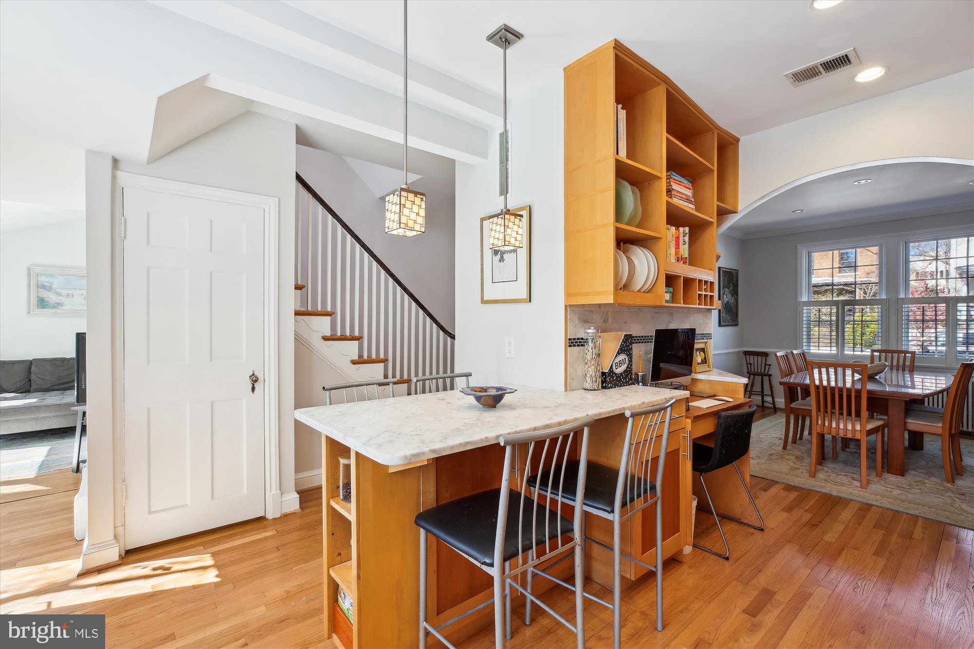 3530 Quesada Street Northwest Washington, DC 20015 - Photo 10 of 54 a view of a dining room with furniture and wooden floor