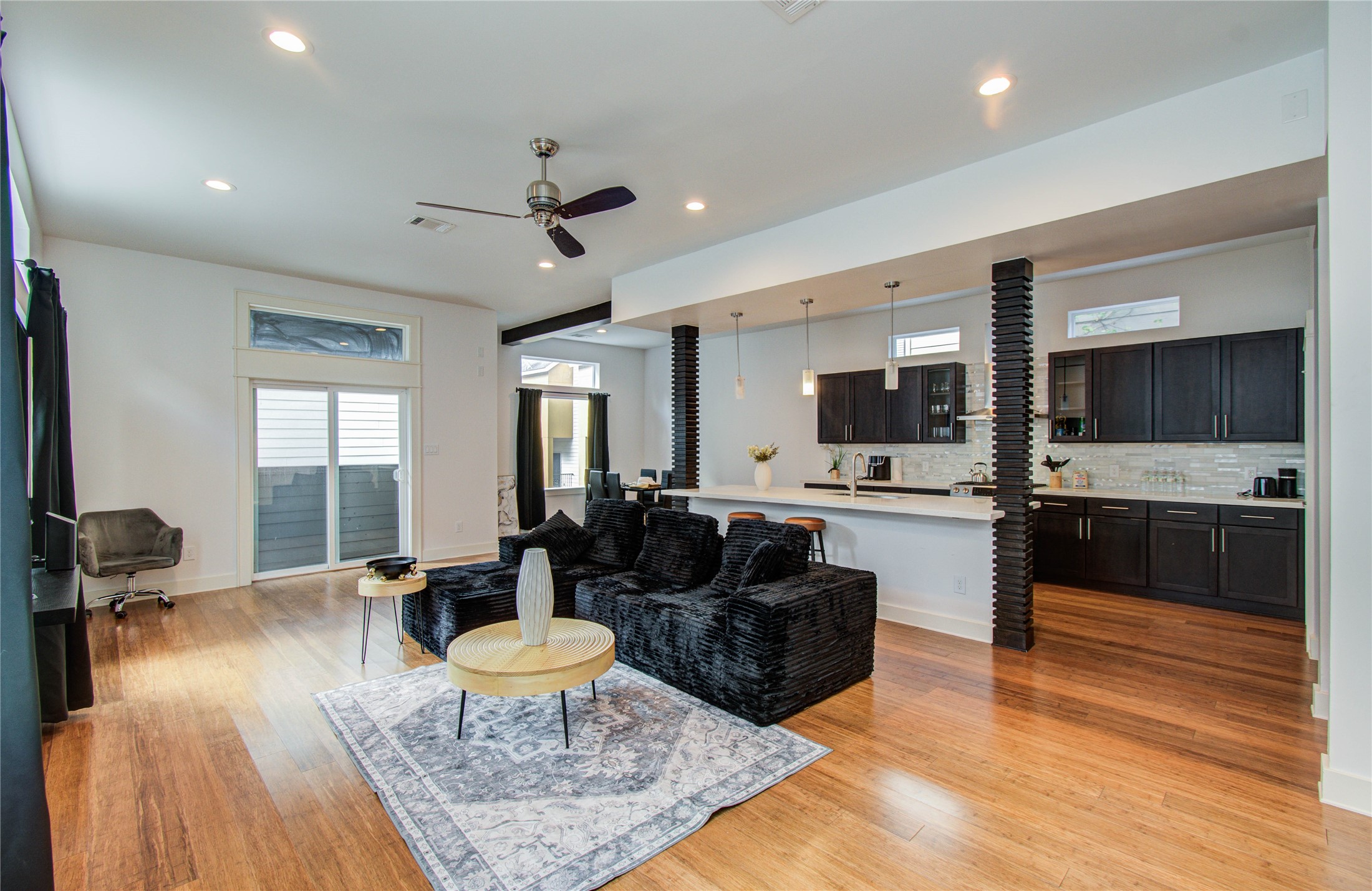 4311 Marina Street Houston, TX 77007 - Photo 12 of 42 a living room with furniture and a large window