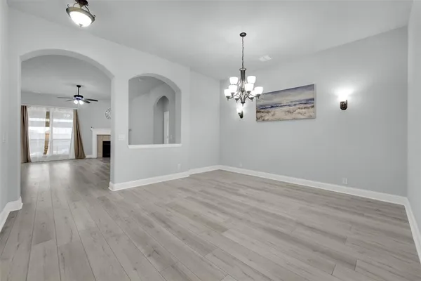 a view of a livingroom with a chandelier