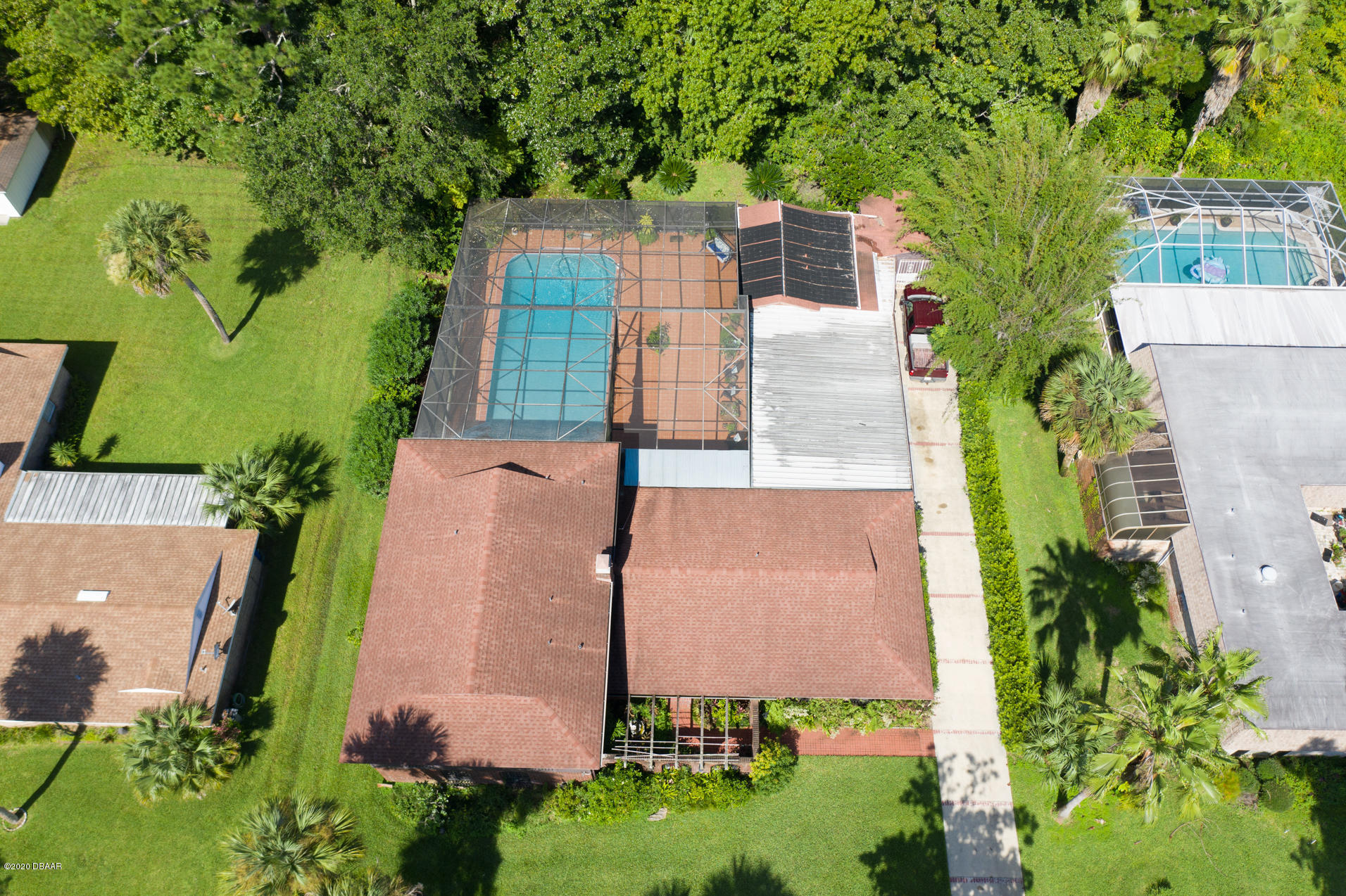 7 Twin River Drive Ormond Beach, FL 32174 - Photo 42 of 45 an aerial view of a house with outdoor space and trees all around