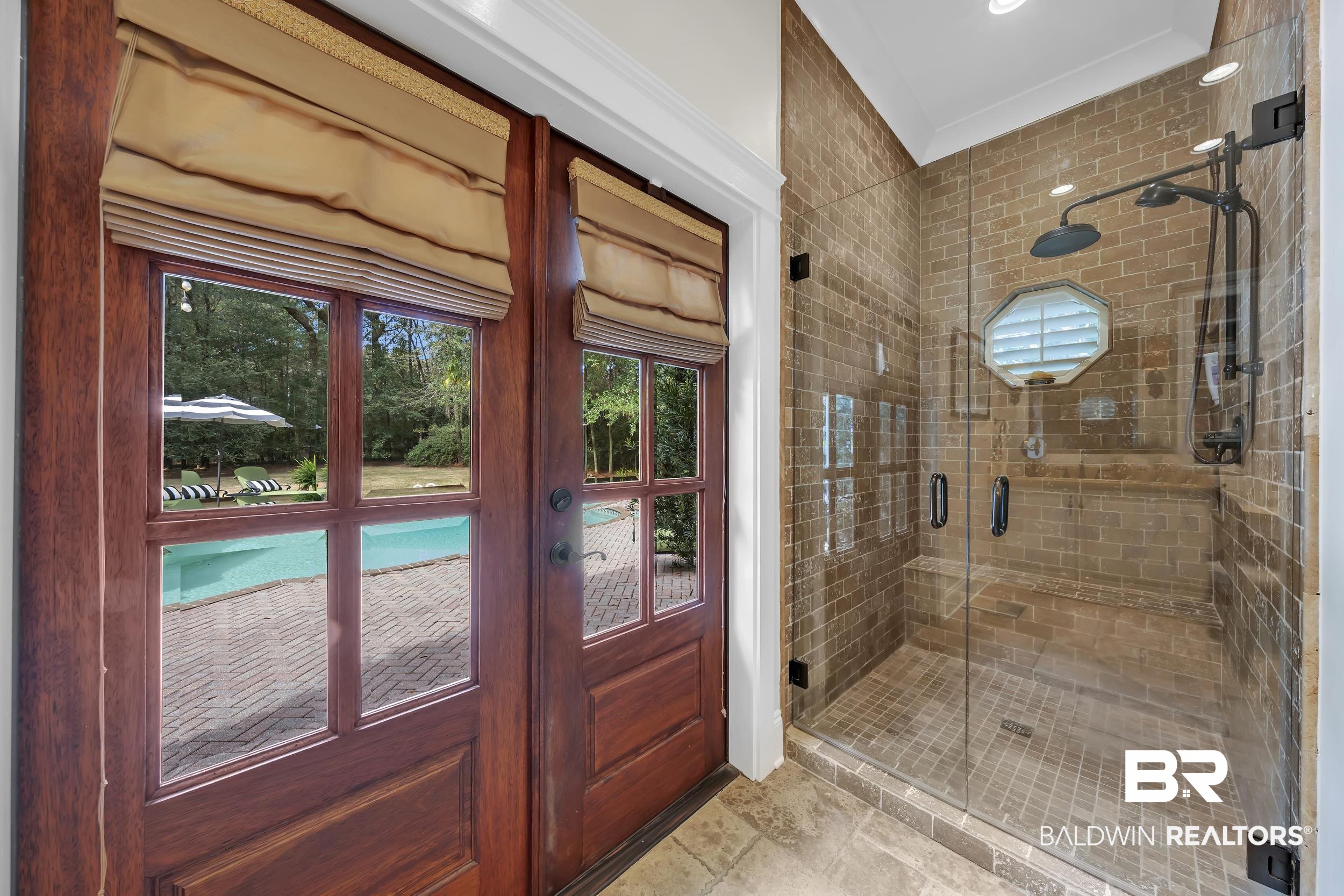 12161 Jessamine Street Magnolia Springs, AL 36555 - Photo 30 of 70 Bathroom featuring a shower stall
