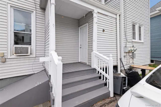a view of a stairs and an entrance