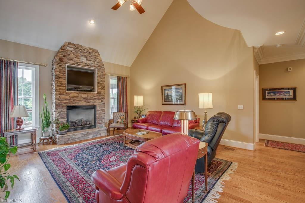 190 Baltimore Downs Road Advance, NC 27006 - Photo 3 of 30 Stone fireplace with gas logs