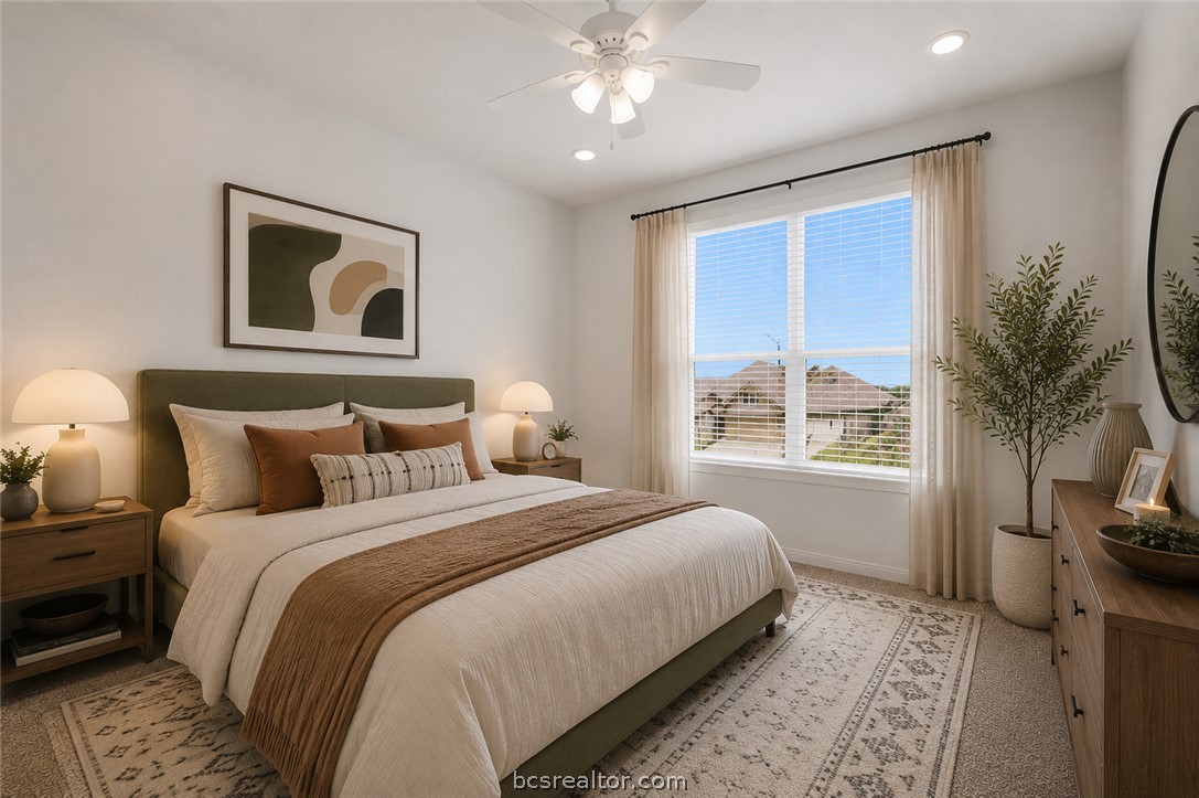 1922 Viva Road Bryan, TX 77807 - Photo 24 of 45 Spacious upstairs bedroom with comfortable layout and abundant natural light (Virtually Staged).