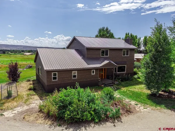 a aerial view of a house