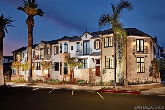 front view of a building with a street