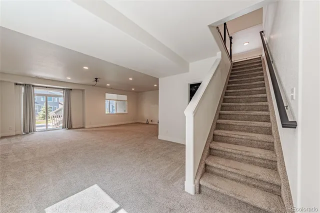 a view of an entryway with stairs