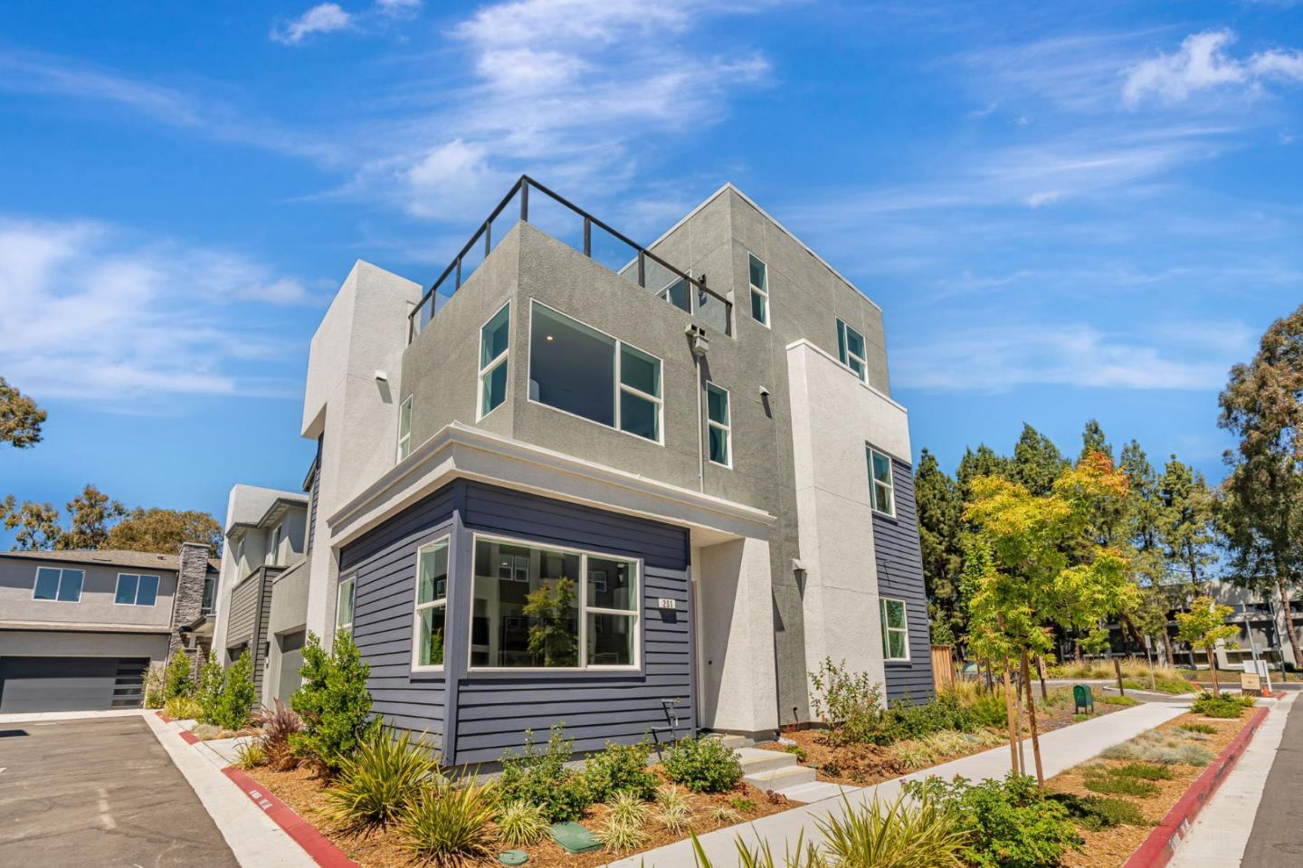 a view of a house with a balcony