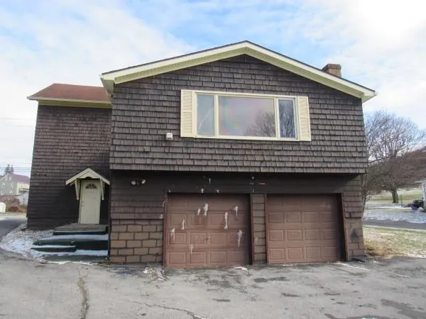 a front view of a house