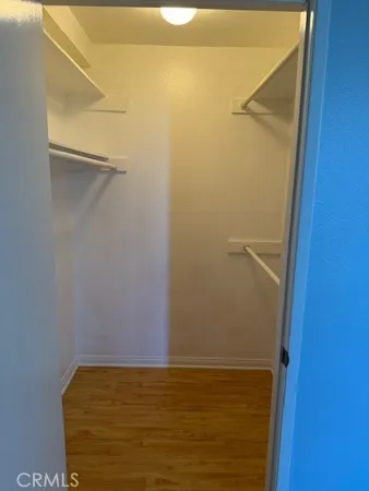 a view of small space with racks on the wall
