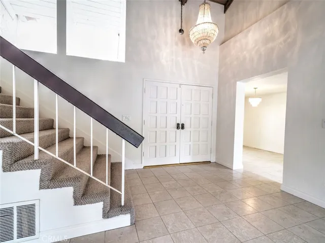 a view of an entryway with staircase
