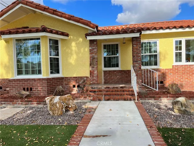 a front view of a house