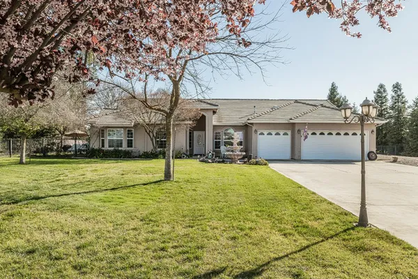 a house with trees in front of it