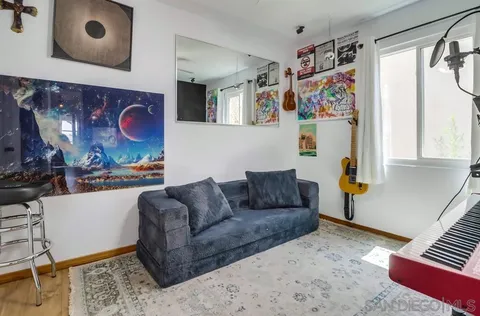 a living room with furniture and a couch