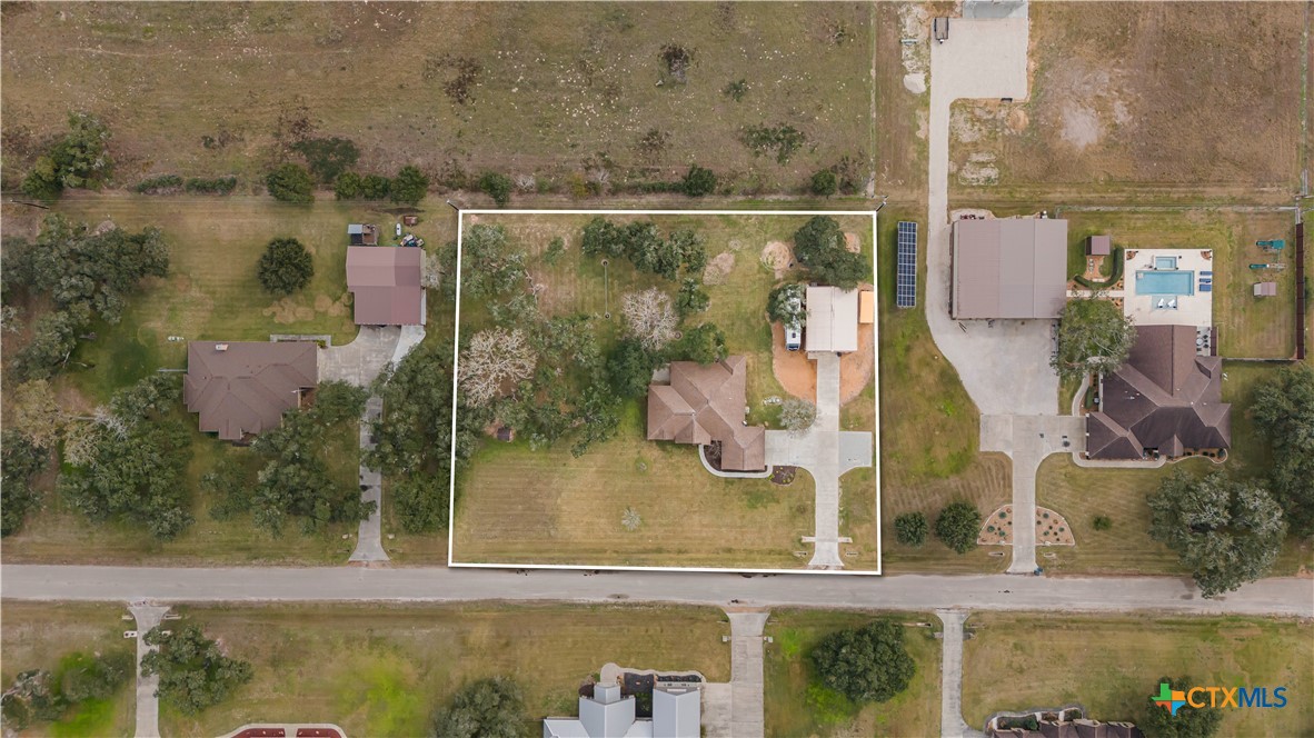 759 Richter Road Inez, TX 77968 - Photo 18 of 48 an aerial view of residential house with outdoor space