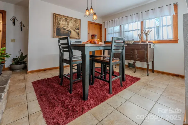 a view of chair and tables