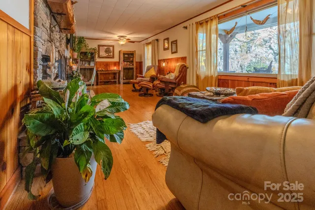 a room with furniture