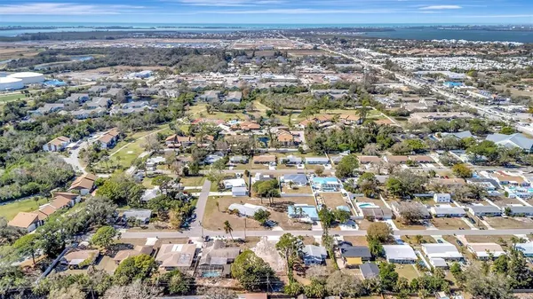 an aerial view of a city