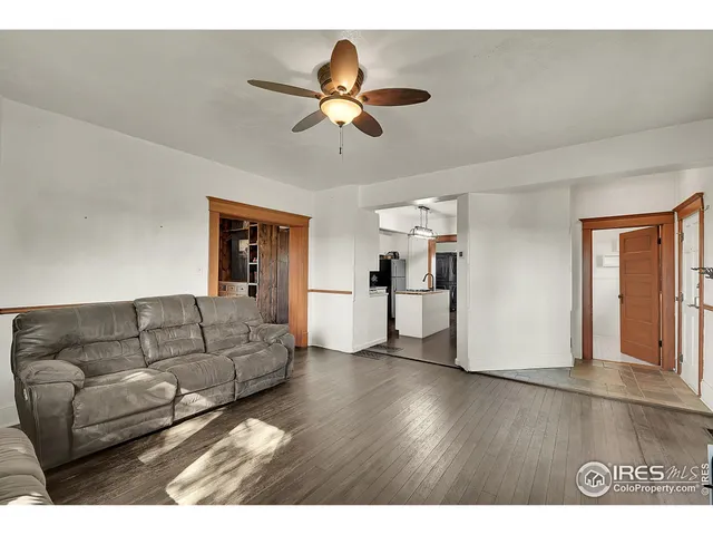 a view of livingroom with furniture and wooden floor