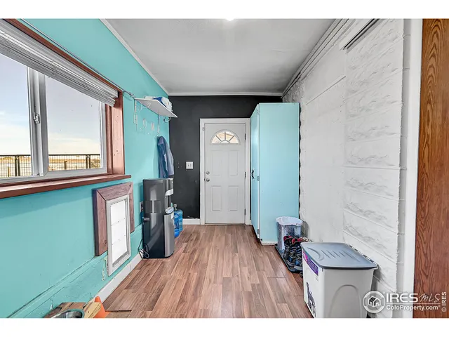 a view of a terrace with sky view