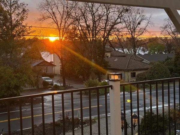 a view of a balcony