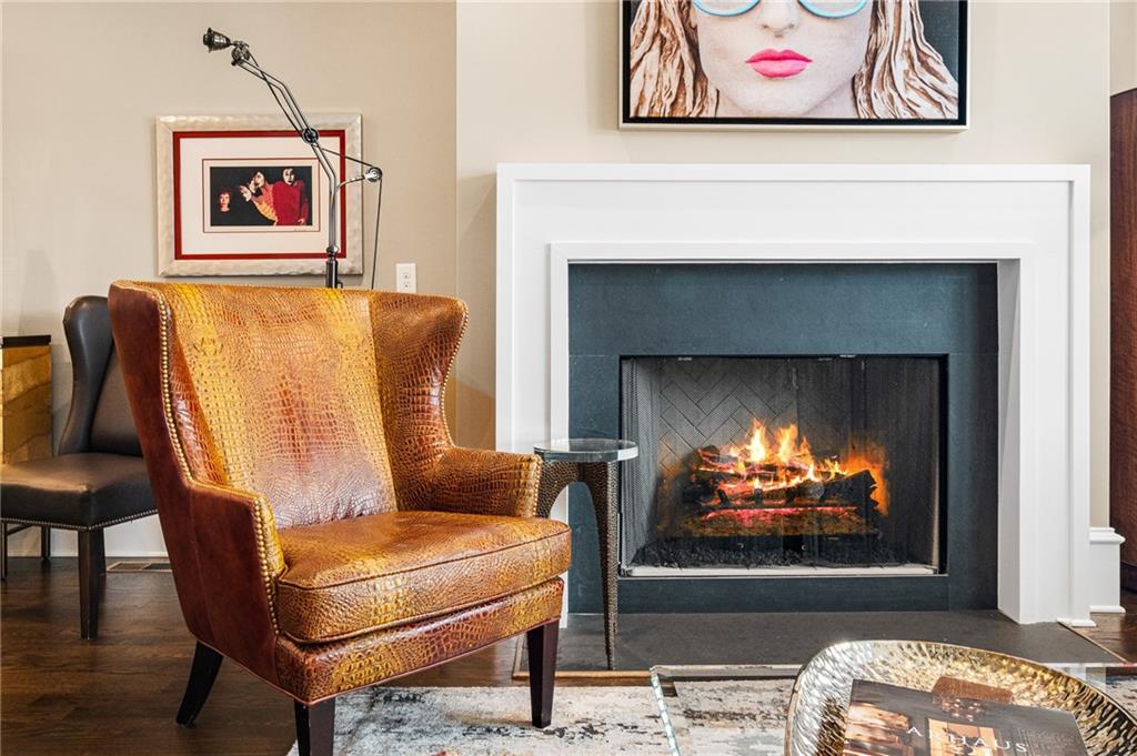 3715 Peachtree Road, Unit 2 Atlanta, GA 30319 - Photo 12 of 51 a living room with furniture and a fireplace