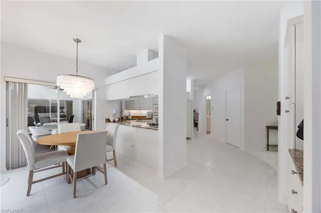 a view of a dining room and livingroom view